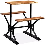 Bar table with benches solid acacia wood 120 x 50 x 107 cm 245376 - Bar Set