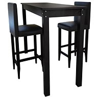 Black bar table and 2 bar stools 160727 - Bar Set