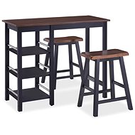 Bar set 3 pcs MDF black 245363 - Bar Set