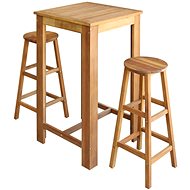 3-piece bar set with chairs solid acacia wood 246666 - Bar Set