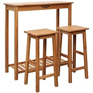 3-piece bar set solid oak wood 247463 - Bar Set