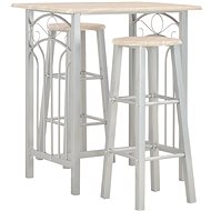 3-piece bar set wood and steel 284398 - Bar Set