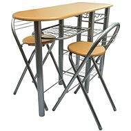 Kitchen / breakfast bar table and chairs wood 240096 - Bar Set