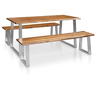 3-piece Dining Set, Solid Acacia Wood, Brown 277788 - Dining Set