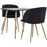 3-piece dining set textile black 3054044 - Dining Set