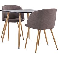 3-piece dining set textile brown 3054038 - Dining Set