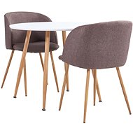 3-piece dining set textile brown 3054238 - Dining Set