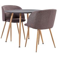 3-piece dining set textile brown 3054318 - Dining Set