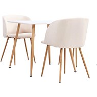 3-Piece Dining Set, Fabric, Cream 3053996 - Dining Set