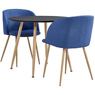 3-piece Dining Set Textile Blue 3054280 - Dining Set