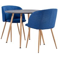 3-piece Dining Set Textile Blue 3054320 - Dining Set