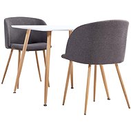 3-piece dining set textile taupe 3054010 - Dining Set
