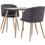 3-piece dining set textile taupe 3054050 - Dining Set