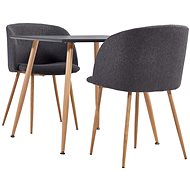 3-piece dining set textile taupe 3054090 - Dining Set