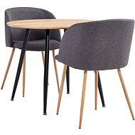 3-piece dining set textile taupe 3054170 - Dining Set
