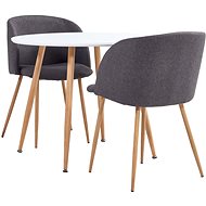 3-piece dining set textile taupe 3054250 - Dining Set