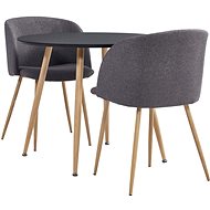 3-piece Dining Set Textile Taupe 3054290 - Dining Set