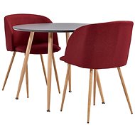 3-piece dining set wine textile 3054328 - Dining Set