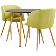 3-piece Dining Set Textile Green 3054322 - Dining Set
