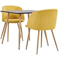 3-piece dining set textile yellow 3054046 - Dining Set