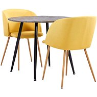 3-piece Dining Set, Textile, Yellow 3054206 - Dining Set