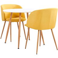 3-piece Dining Set Textile Yellow 3054246 - Dining Set