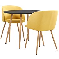 3-piece Dining Set Textile Yellow 3054286 - Dining Set