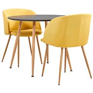3-piece Dining Set Textile Yellow 3054326 - Dining Set