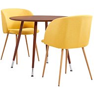 3-piece dining set textile yellow 3054366 - Dining Set