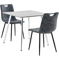 3-piece dining set faux leather black 3054619 - Dining Set