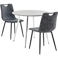 3-piece dining set faux leather black 3054627 - Dining Set