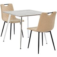 3-piece dining set artificial leather cream 3054622 - Dining Set