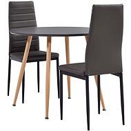 3-piece dining set faux leather gray 3054306 - Dining Set