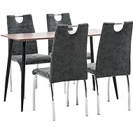 5-Piece Dining Set Black Synthetic Leather 3050650 - Dining Set
