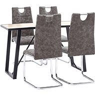 5-Piece Dining Set, Brown, Synthetic Leather 3050482 - Dining Set