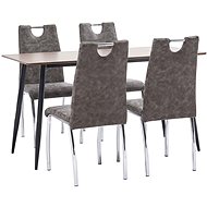5-piece Dining Set Brown Faux Leather 3050692 - Dining Set