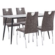 5-Piece Dining Set, Brown, Synthetic Leather 3050910 - Dining Set