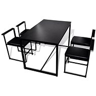 5-piece Dining Set Table and Chairs, Black 244269 - Dining Set