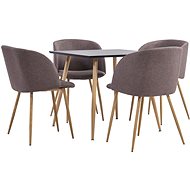 5-Piece Dining Set, Fabric, Brown 3054039 - Dining Set