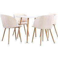 5-piece Dining Set Textile Cream 3053997 - Dining Set