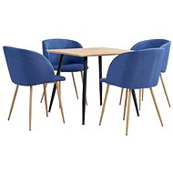 5-piece dining set textile blue 3053921 - Dining Set