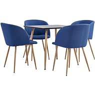 5-Piece Dining Set, Fabric, Blue 3054041 - Dining Set