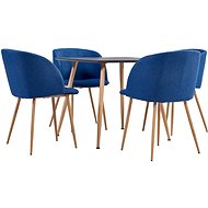 5-Piece Dining Set, Fabric, Blue 3054081 - Dining Set