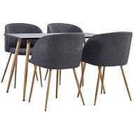 5-Piece Dining Set, Fabric, Taupe 3053810 - Dining Set