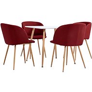 5-piece Dining Set, Textile Wine 3054009 - Dining Set