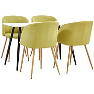 5-Piece Dining Set, Fabric, Green 3053722 - Dining Set