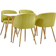 5-piece Dining Set, Textile Green 3053762 - Dining Set