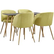 5-piece Dining Set, Textile Green 3053842 - Dining Set