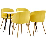 5-Piece Dining Set, Fabric, Yellow 3053726 - Dining Set