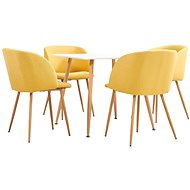 5-piece Dining Set, Textile, Yellow 3054007 - Dining Set